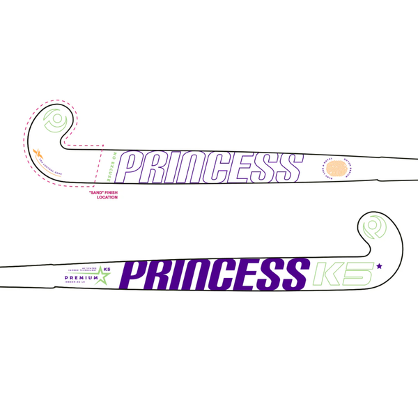 Princess Premium 7 Star K5 SG9 Low Bow Indoor Hockey Stick